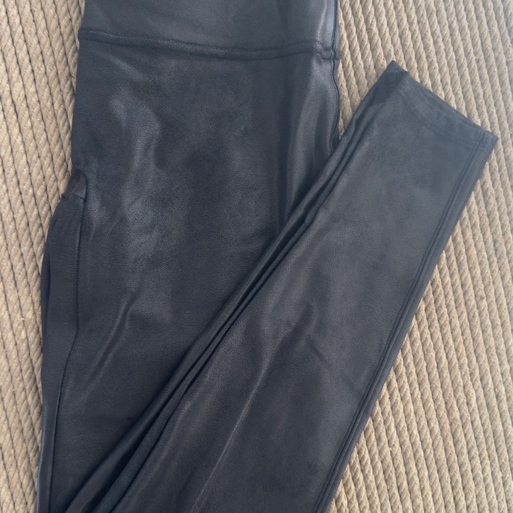 Black Faux Leather SPANX Leggings